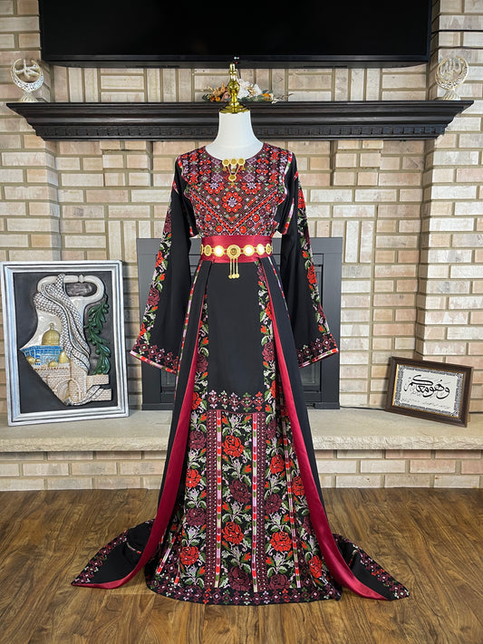 Black/Red Tulkarm's Bride Thobe