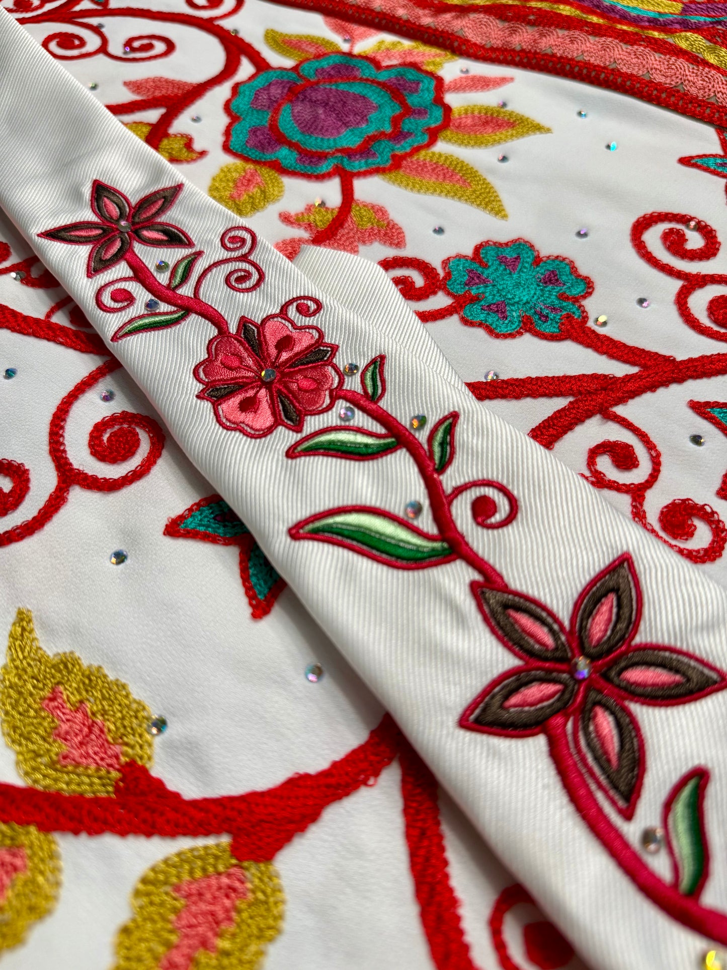 Floral Custom-made Tatreez Men's Tie