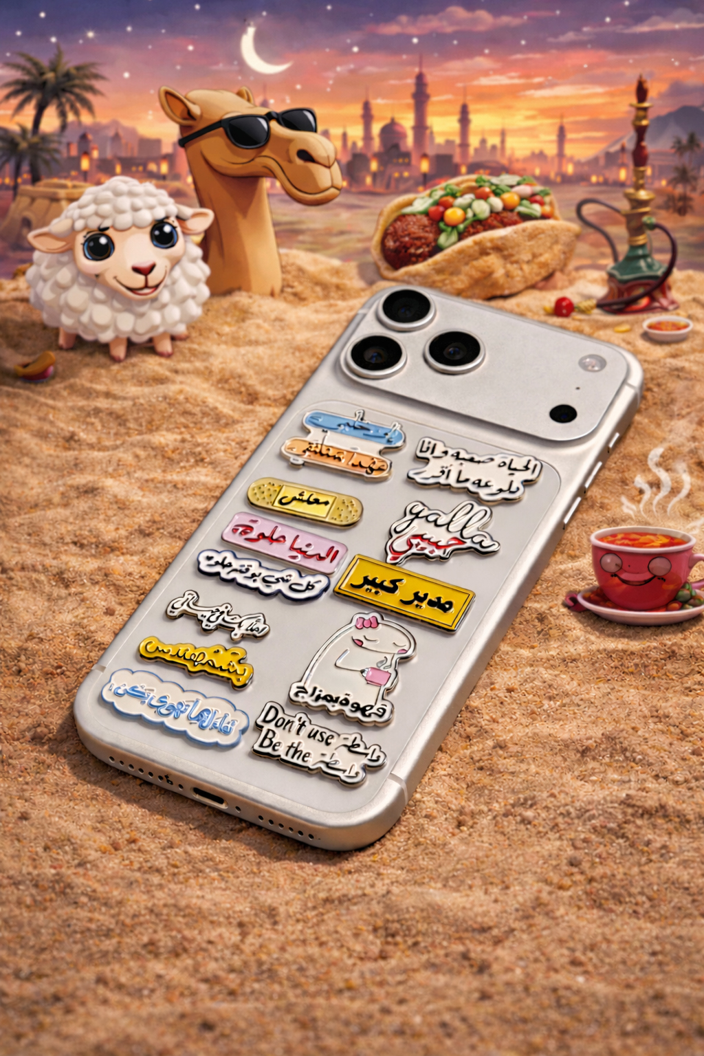 Arabic Metal Sticker