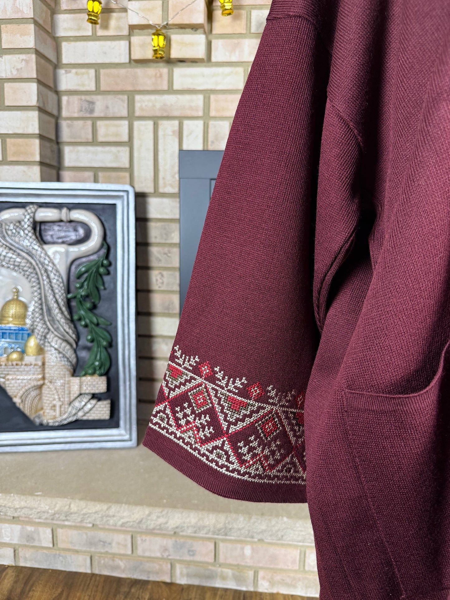 Burgundy Wool Besht