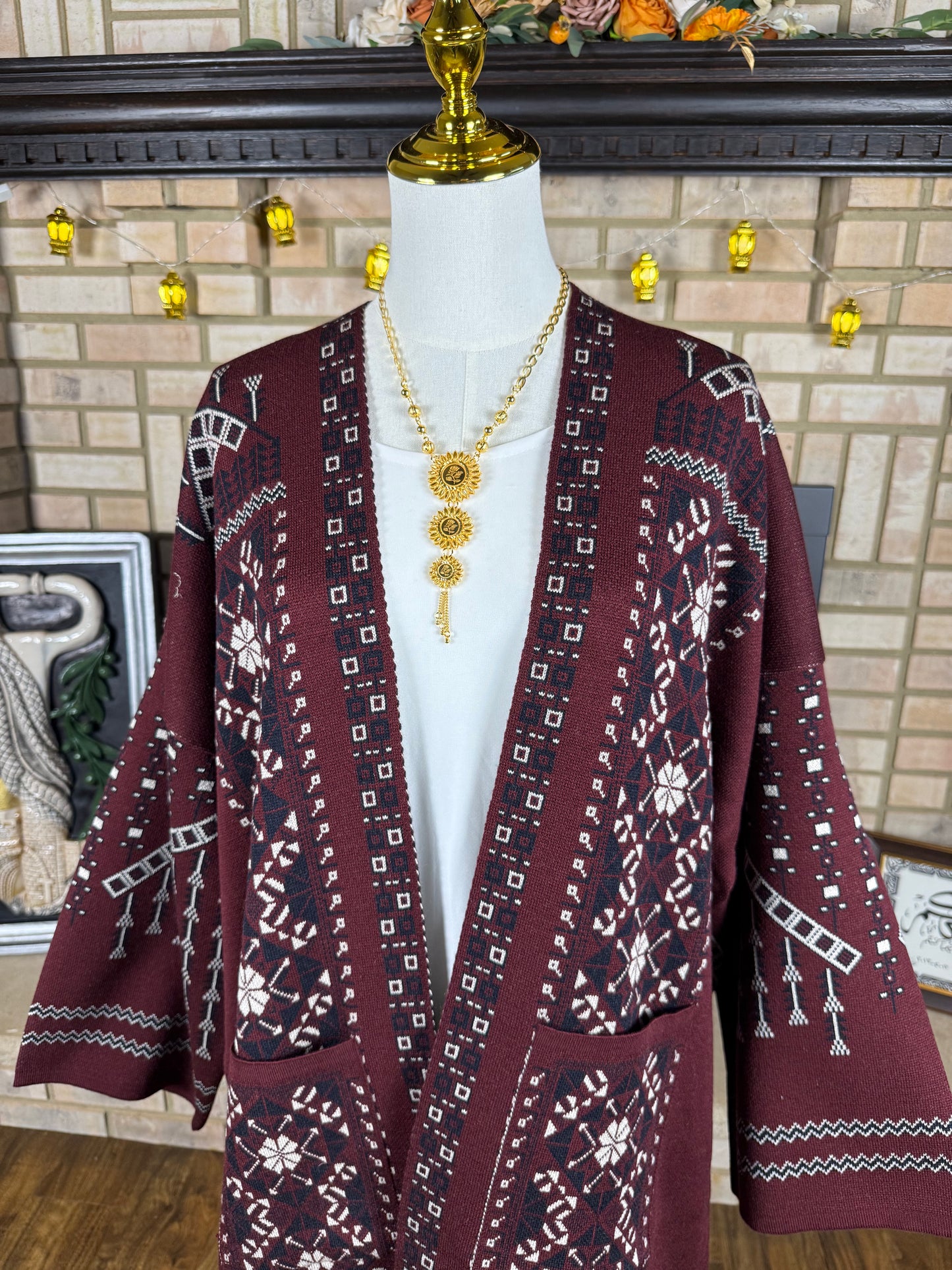 Burgundy Wool Besht