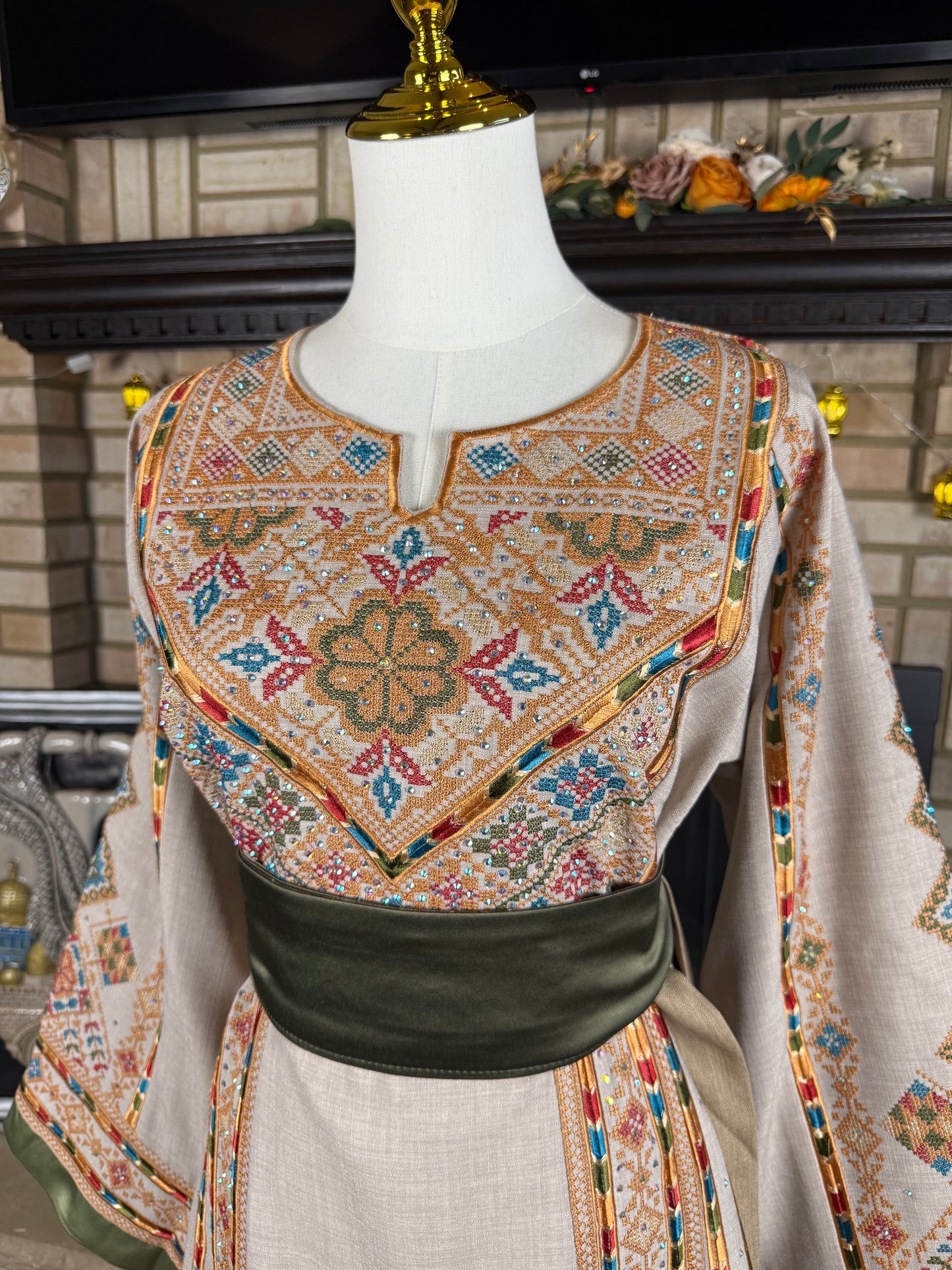 Cream Linen Thobe
