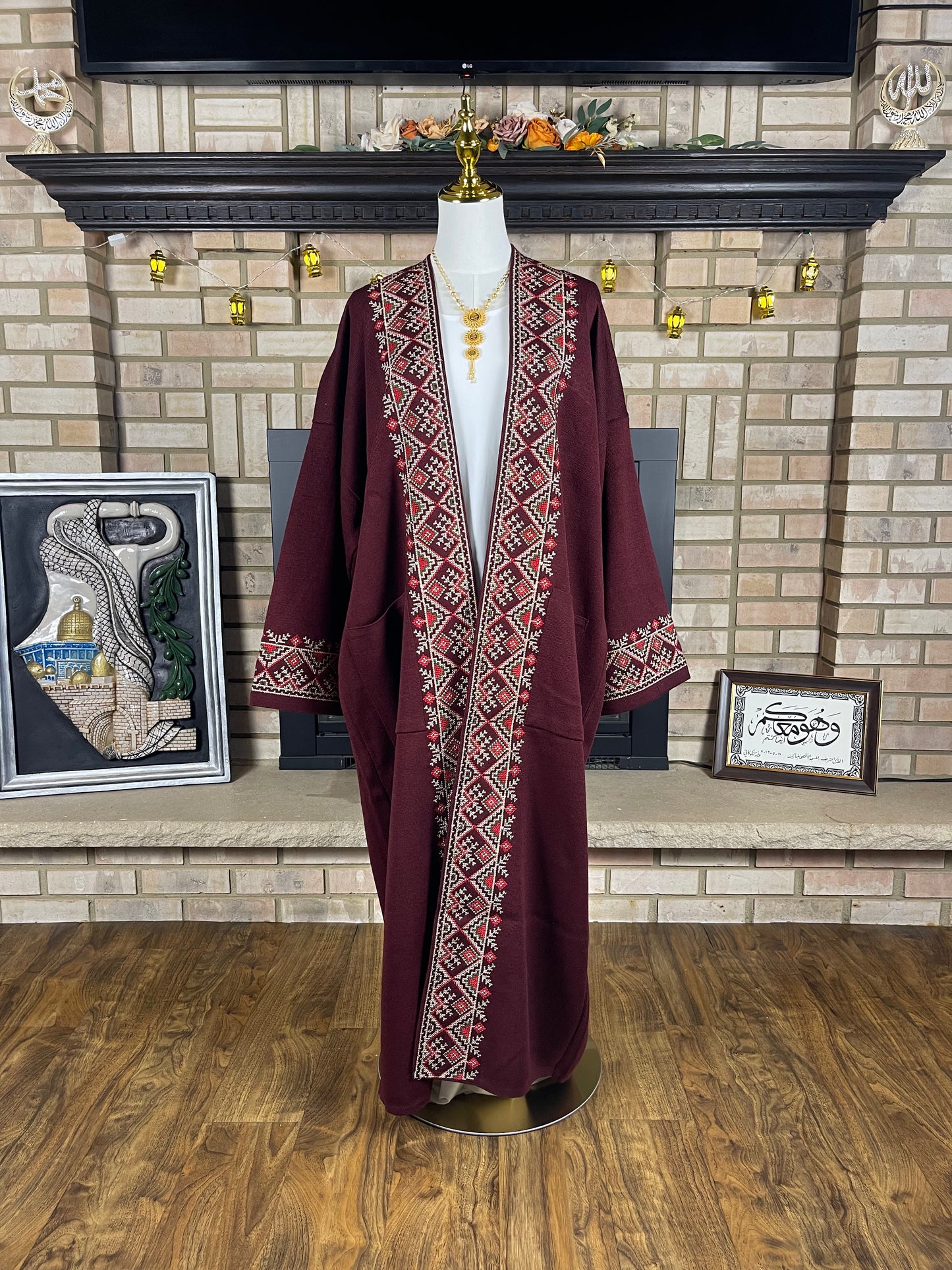 Burgundy Wool Besht