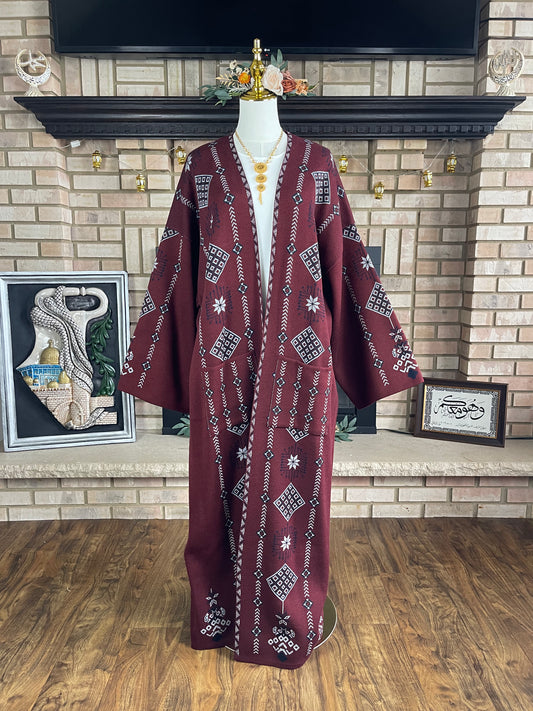 Burgundy Wool Besht