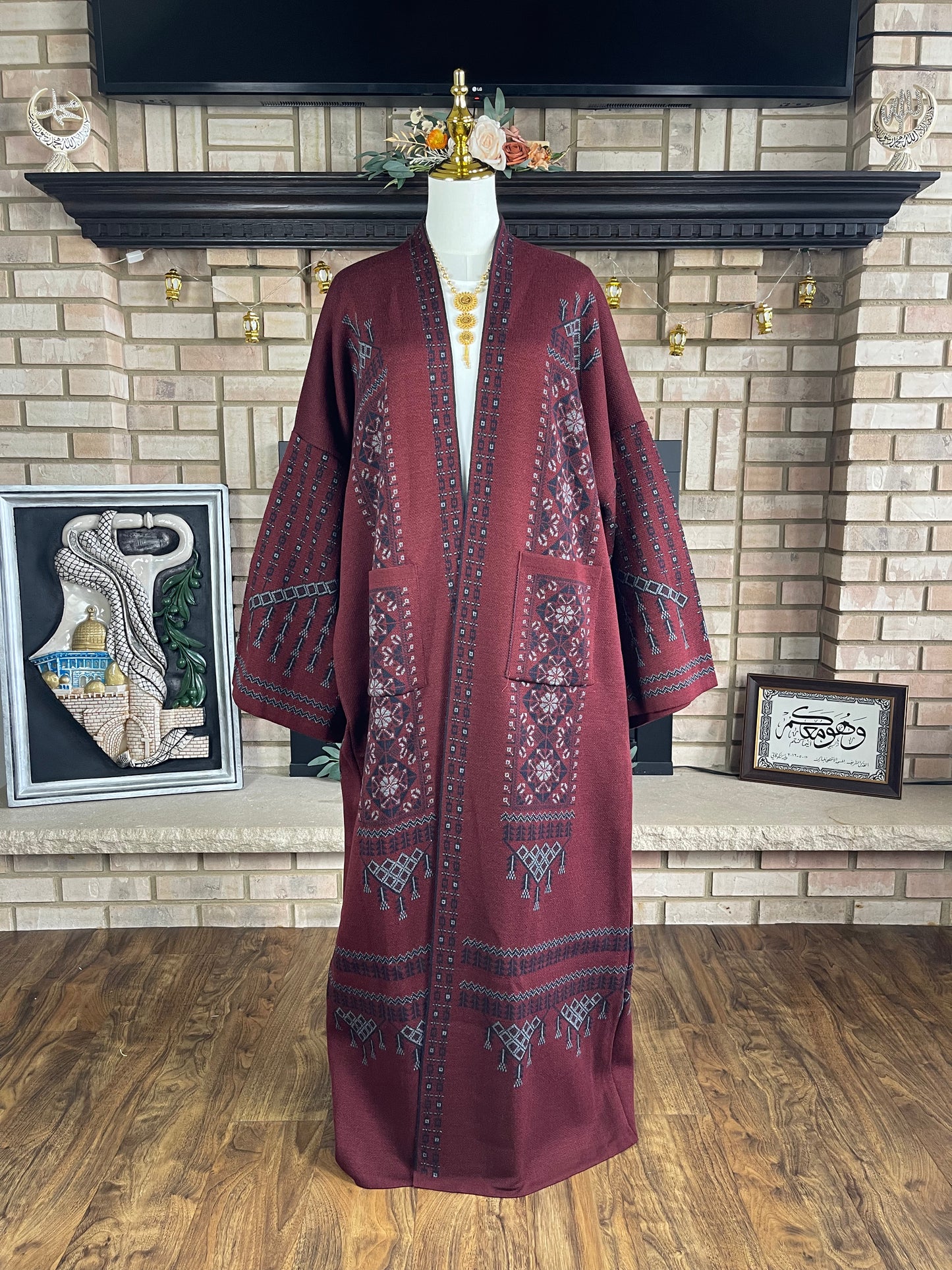 Burgundy Wool Besht