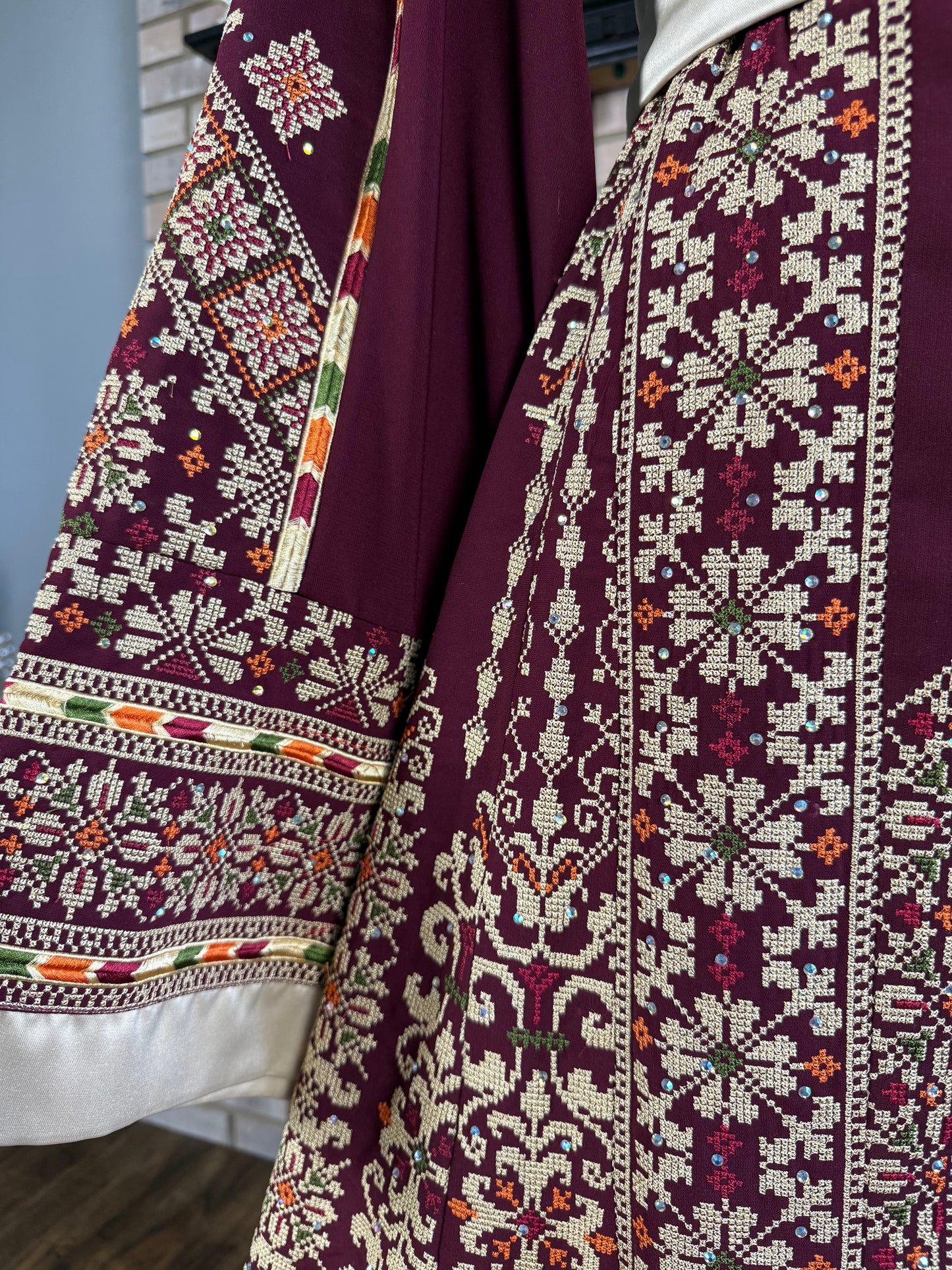 Satin Burgundy Al-Aseelah Thobe