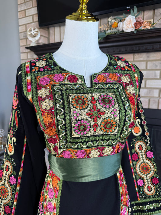 Black/Green Malaka Thobe