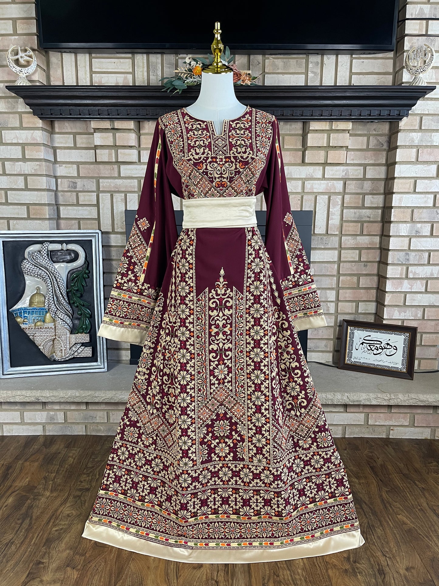 Satin Burgundy Al-Aseelah Thobe