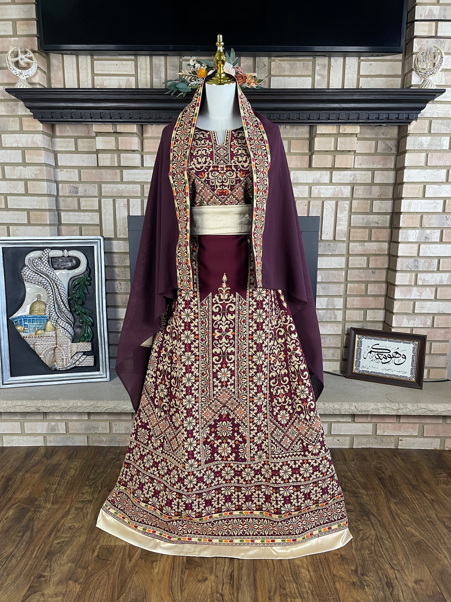 Satin Burgundy Al-Aseelah Thobe