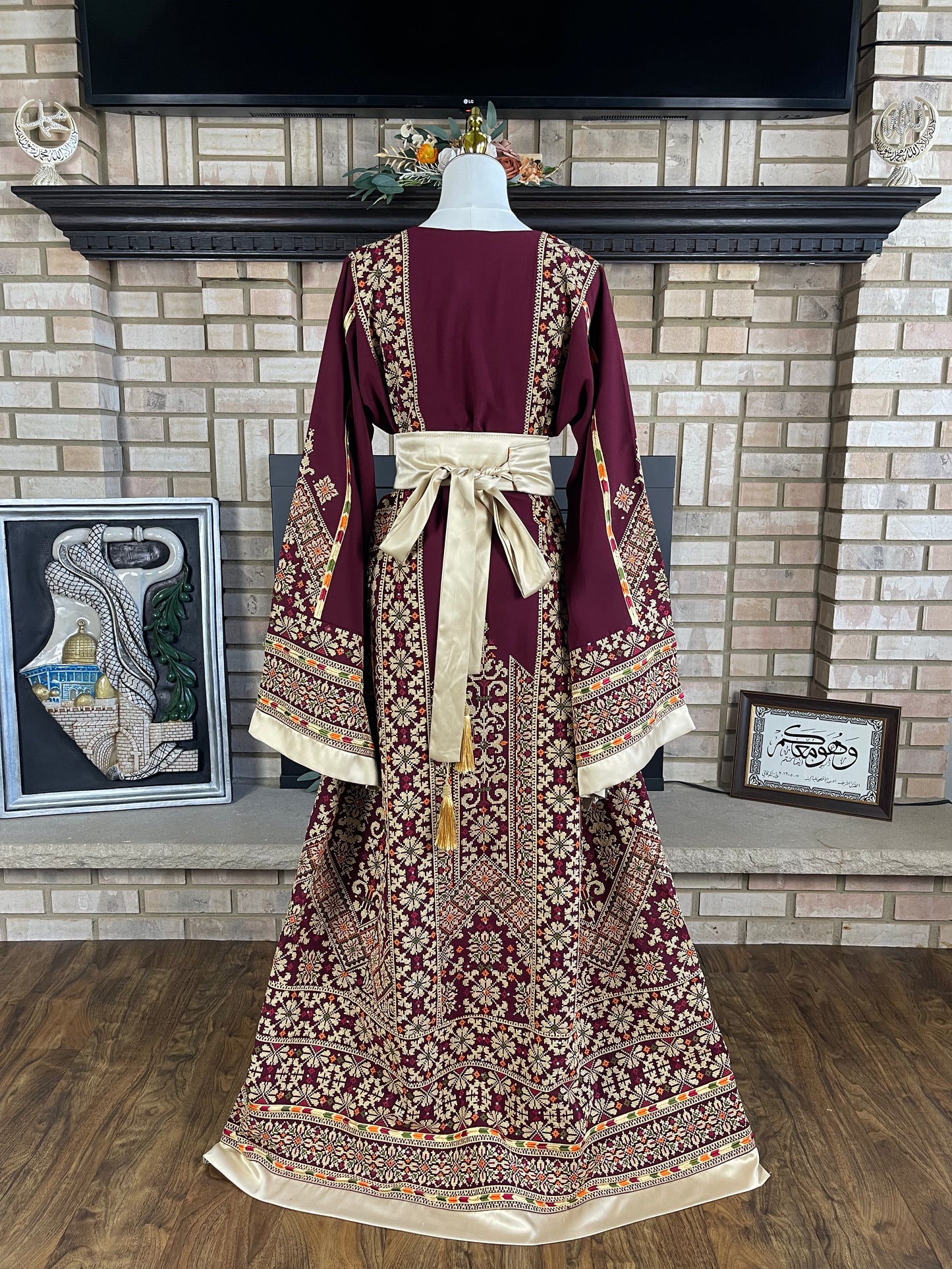 Satin Burgundy Al-Aseelah Thobe