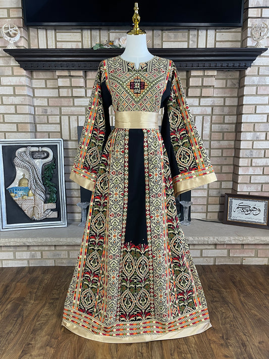 Black/Gold Beit Lahia Thobe