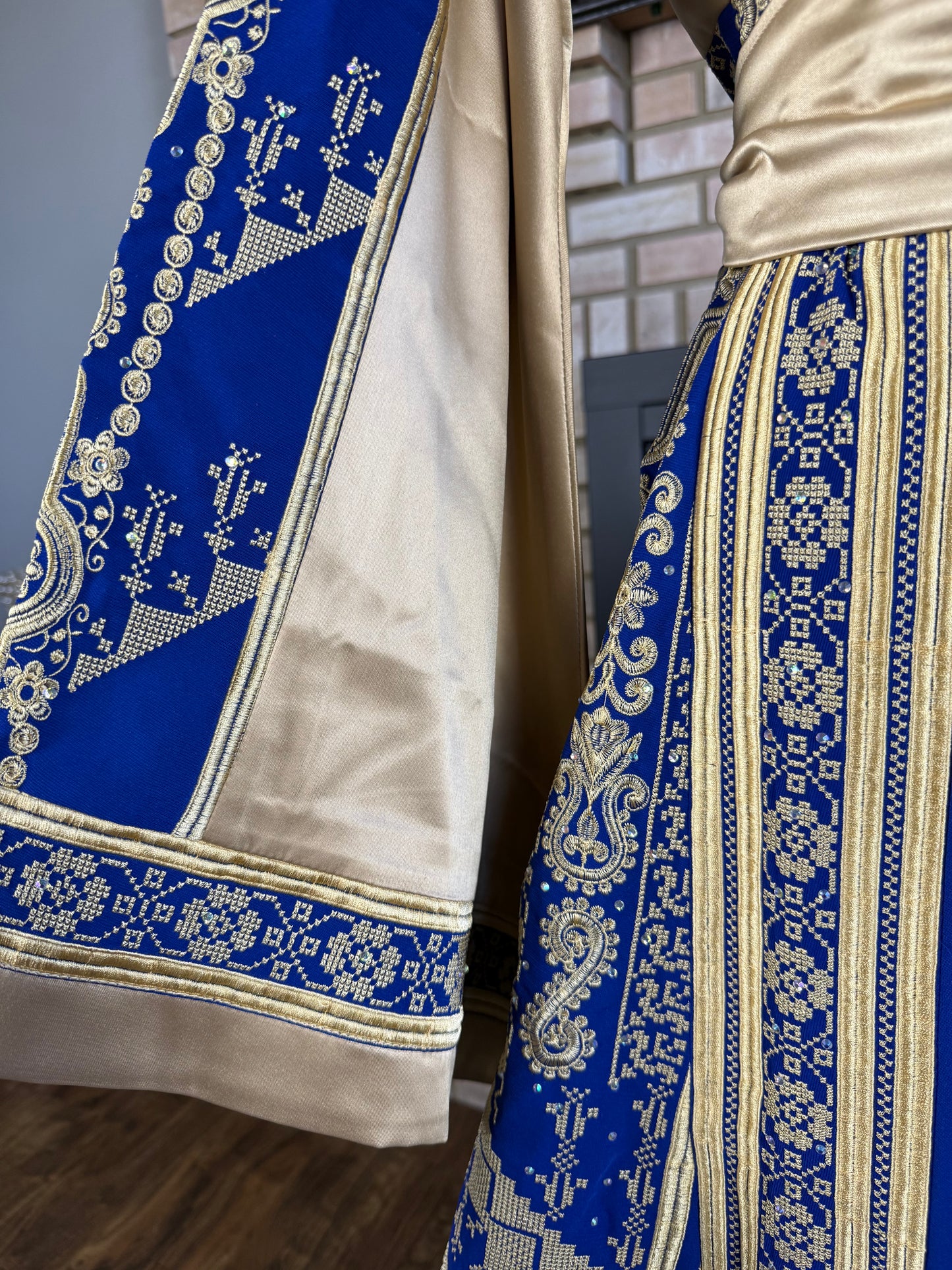 Blue/Gold Satin Ishq Thobe