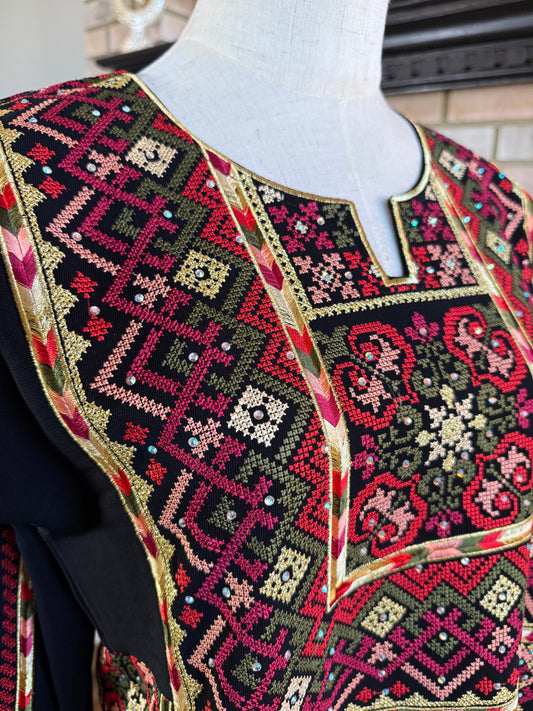 Black/Red Safad Thobe