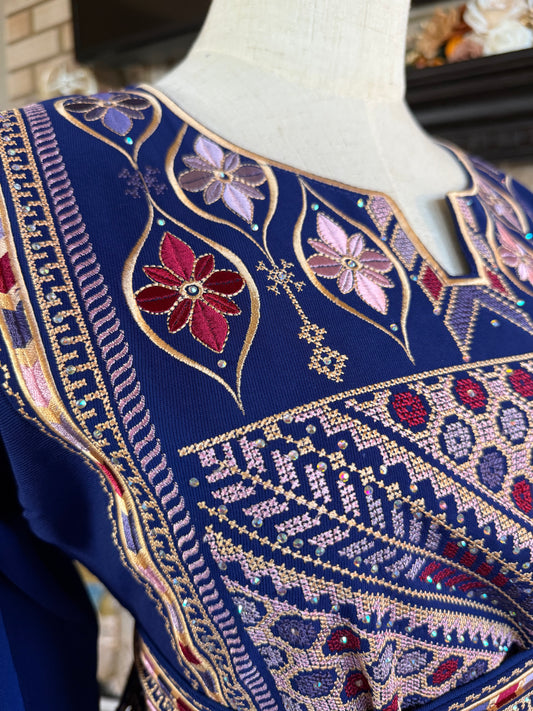 Navy Blue Jafra Thobe
