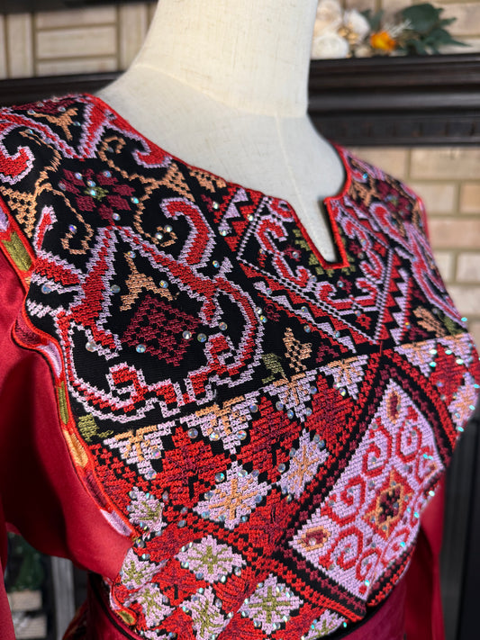 Black/Red Hebron Thobe