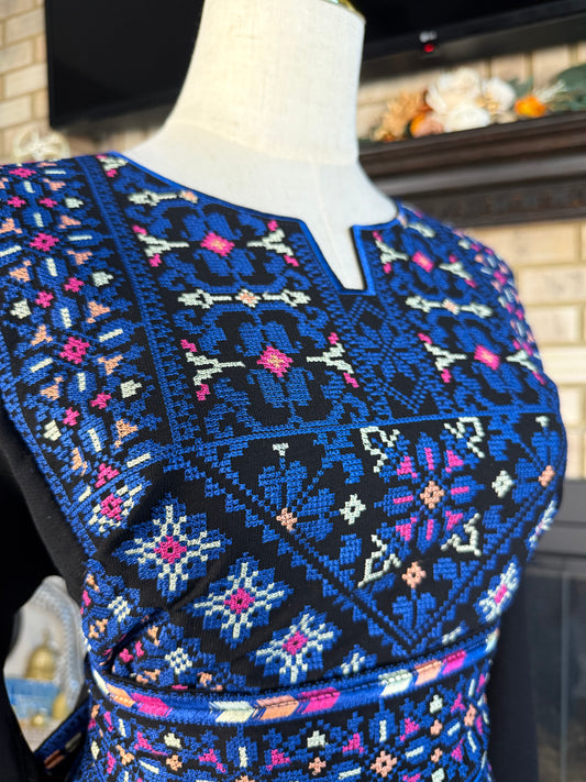 Black/Blue Ramallah Thobe