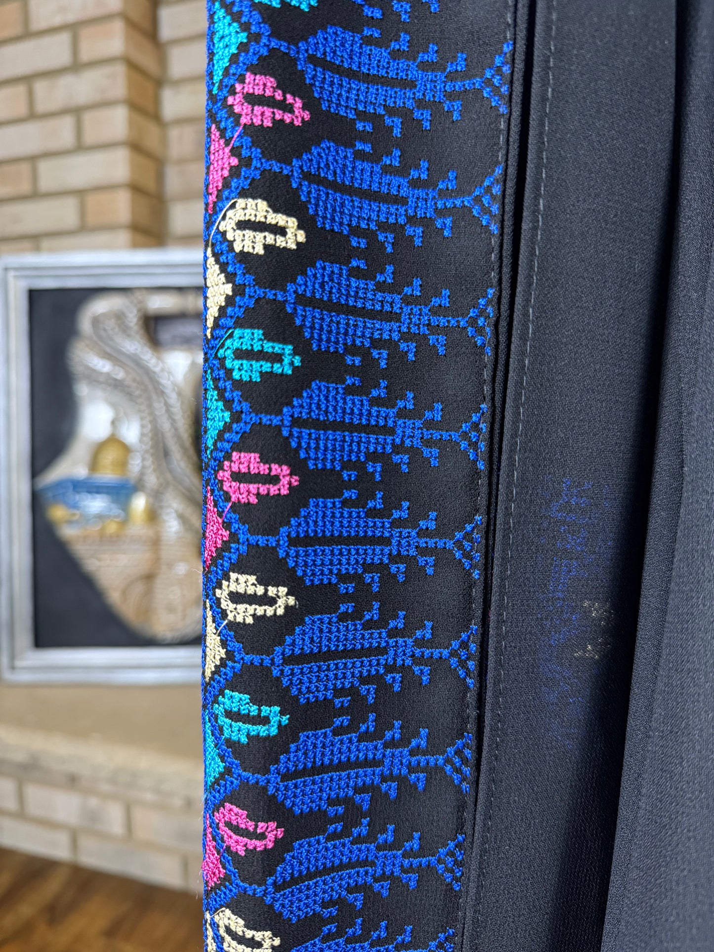 Black/Blue Sultana Embroidered Dress