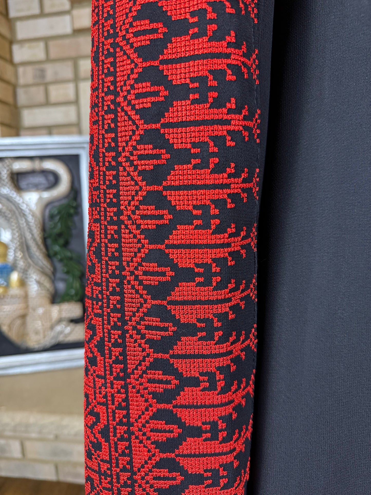 Black/Red Sultana Embroidered Dress