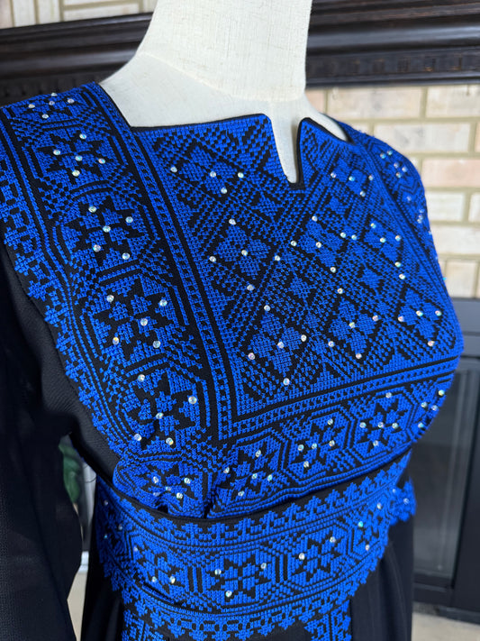 Black/Blue Tulkarm Thobe