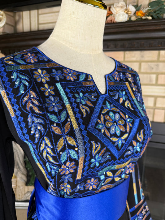 Black/Blue Ajloun Thobe