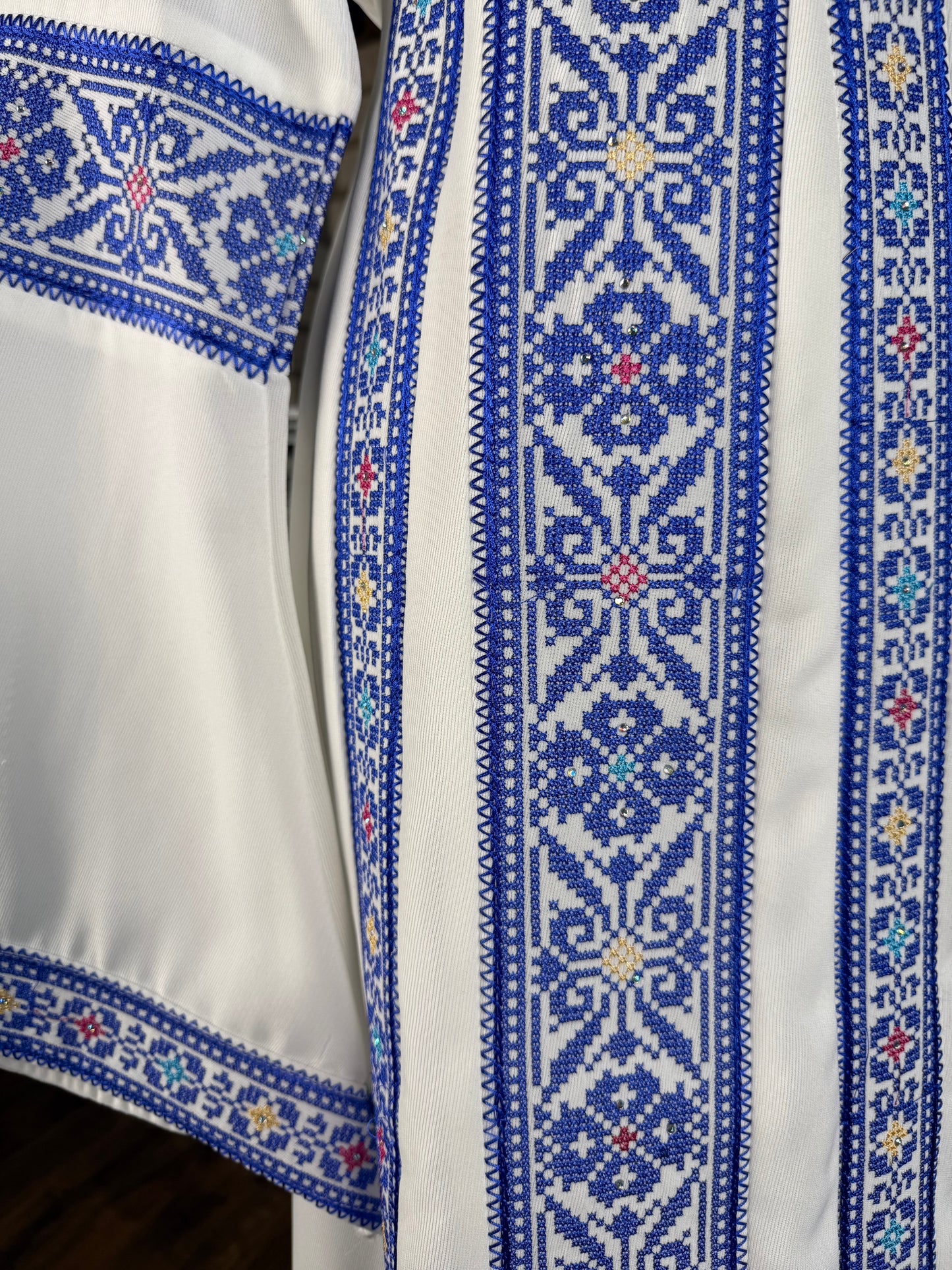White/Blue Jerusalem Thobe
