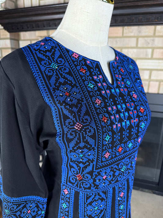 Black/Blue Jerusalem Thobe