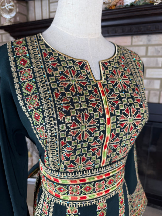 Dark Green Beisan Thobe
