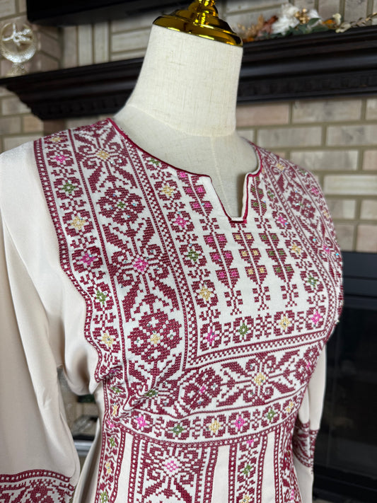 Dark Cream Jerusalem Thobe