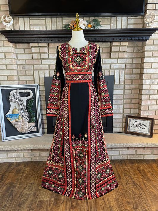 Black/Red Safad Thobe