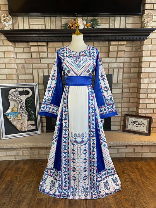 White/Blue Akka Thobe