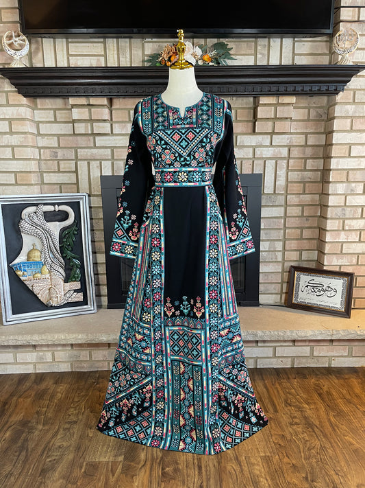 Black/Turquoise Jenin Thobe
