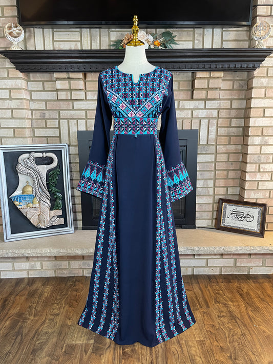 Navy/Turqouise Al-Sawsanah Thobe