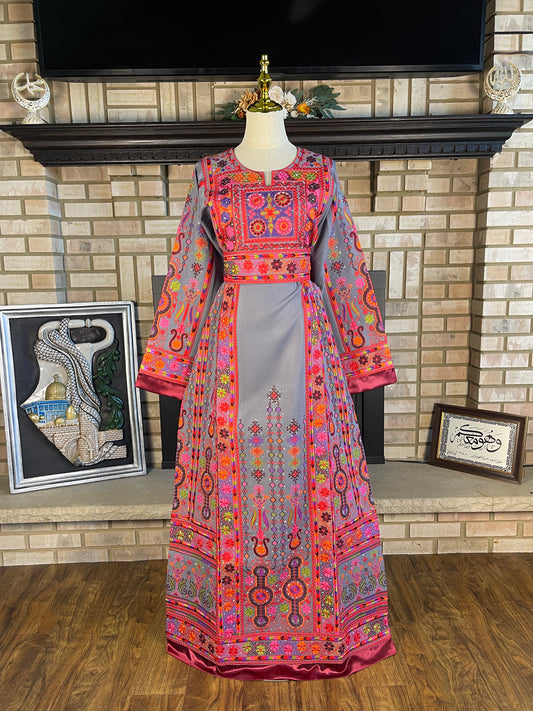 Gray/Pink Malaka Thobe