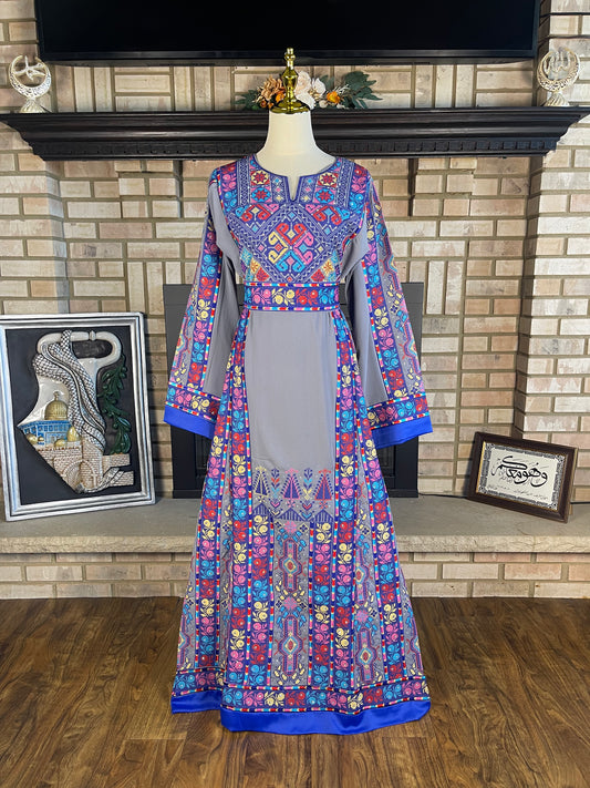 Gray/Blue Al-Zaytoon Thobe