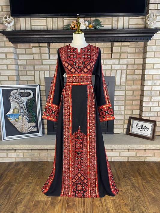 Black/Red (multicolor) Ramallah Thobe
