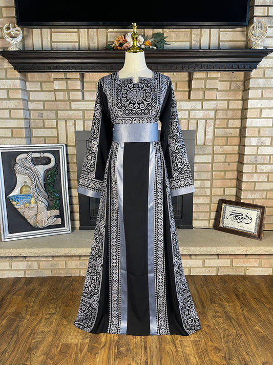 Black/Gray Falastin Thobe