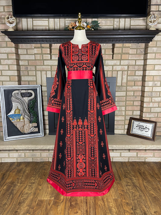 Black/Red Rafah Thobe