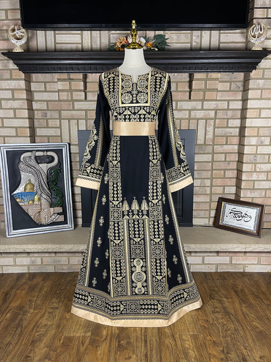 Black/Gold Rafah Thobe