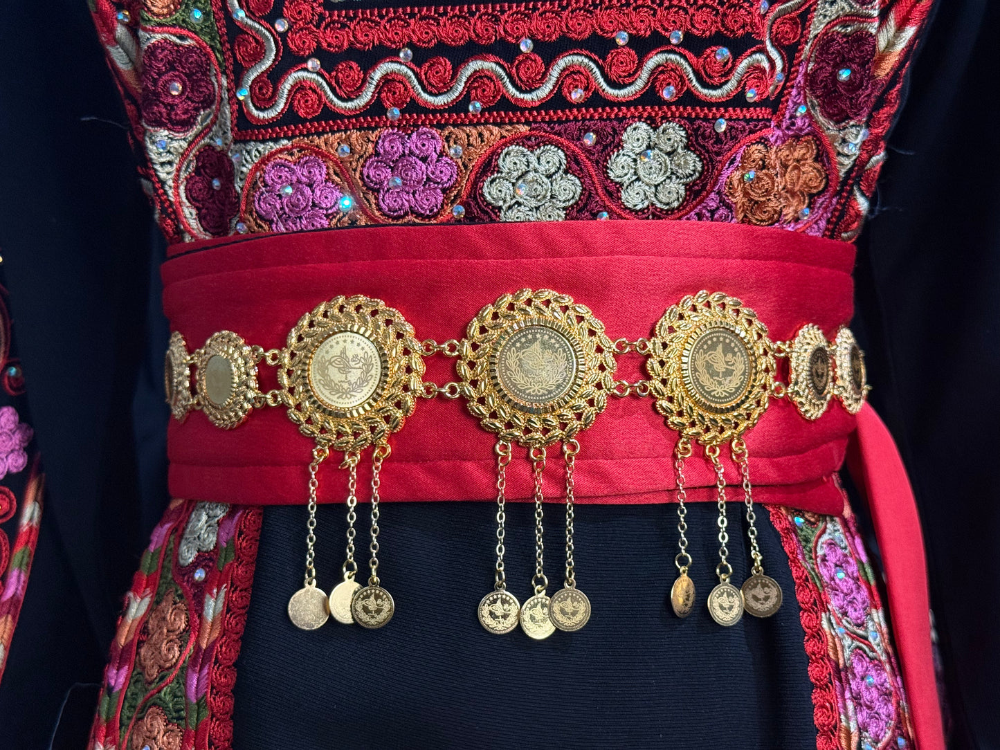 Traditional Golden Coin Belt
