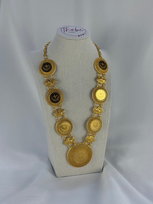 Traditional Golden Coin Necklace