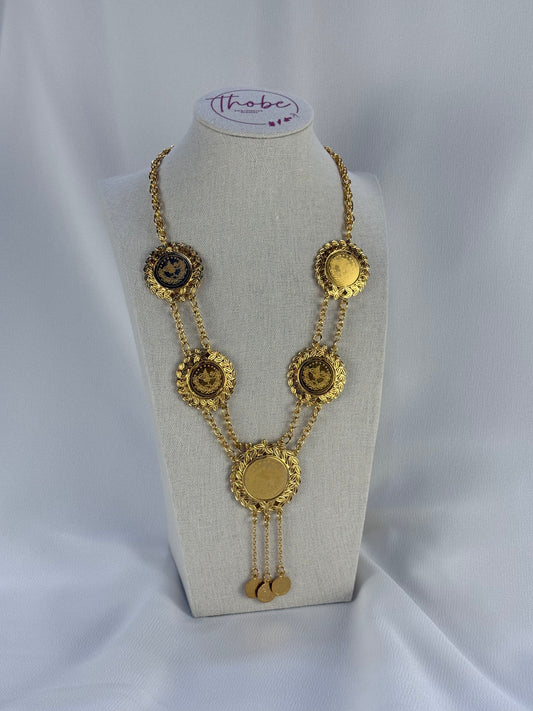 Traditional Golden Coin Necklace