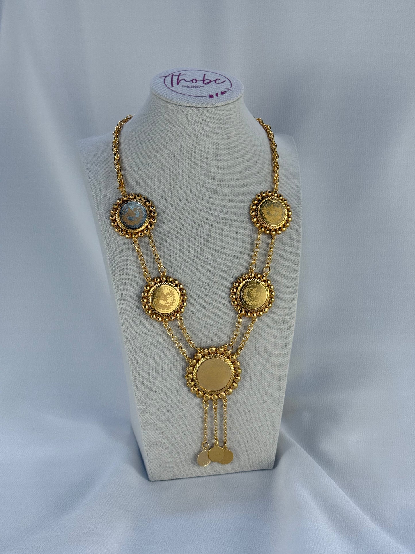 Traditional Golden Coin Necklace