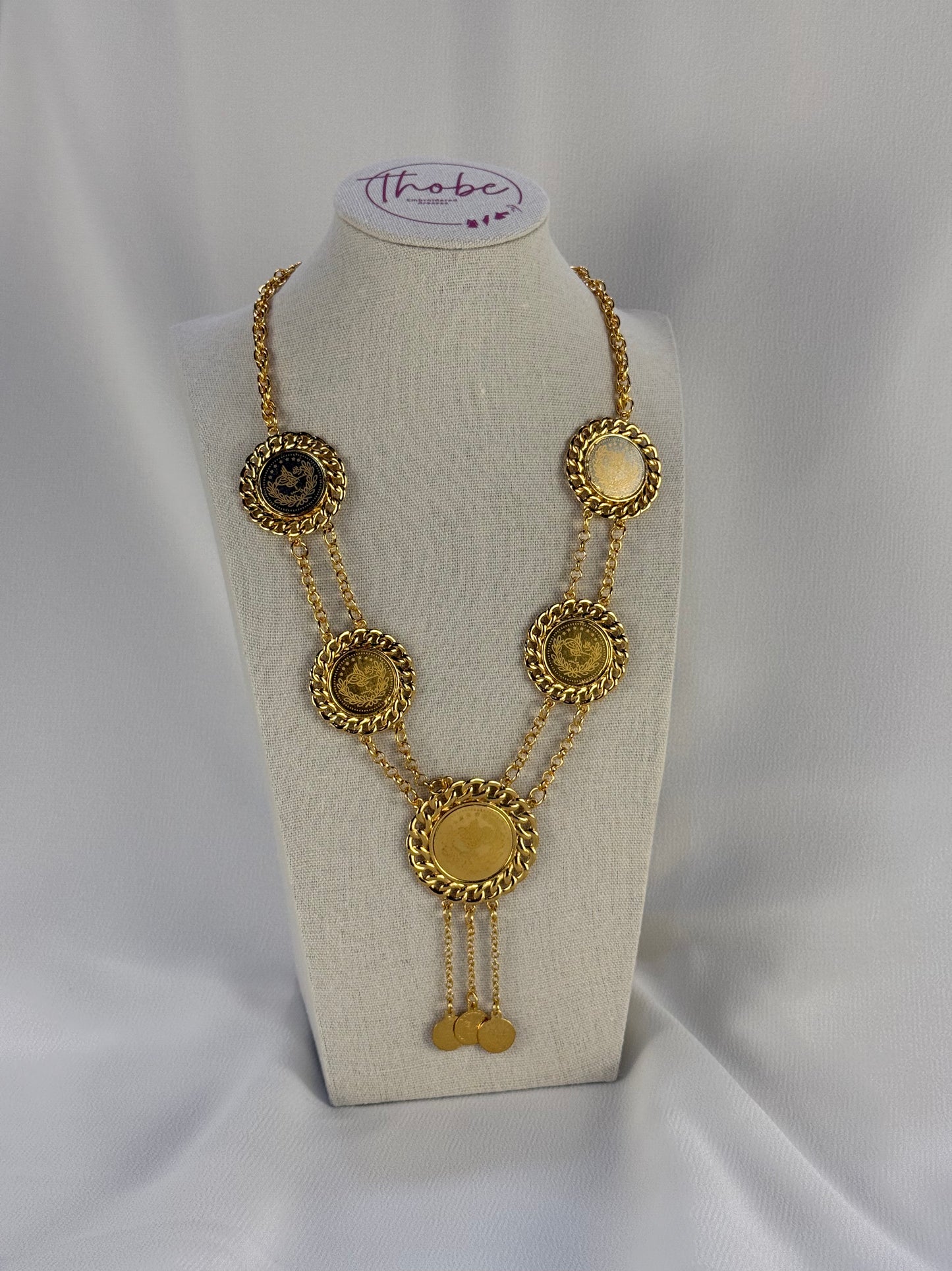 Traditional Golden Coin Necklace