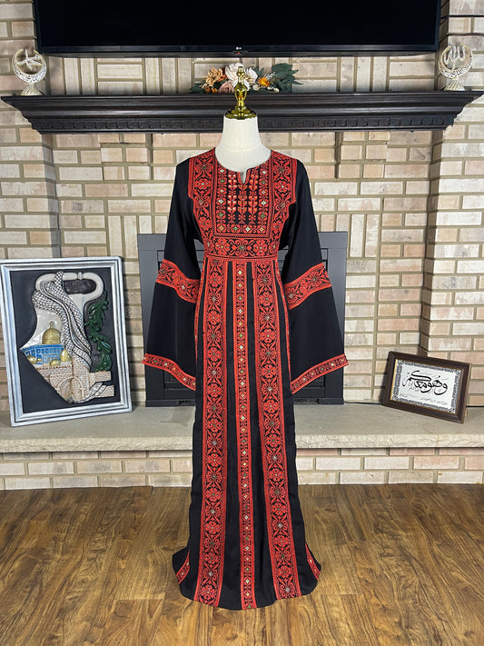 Black/Red Jerusalem Thobe