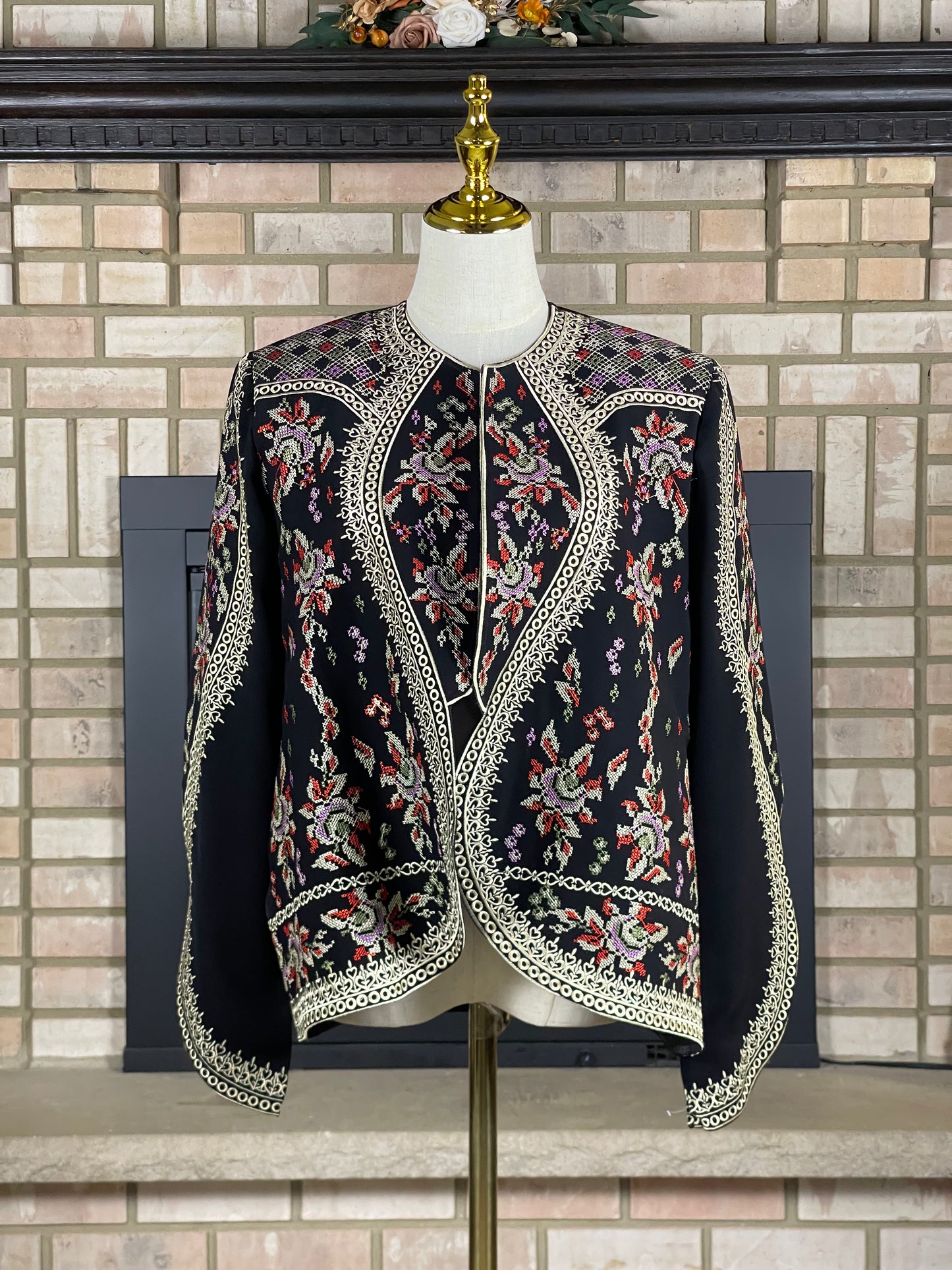 Gold (Multicolor) Embroidery Cardigan