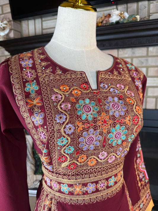 Maroon Al-Wurood Thobe