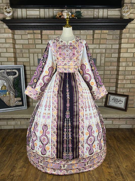 White/Purple Bridal Thobe
