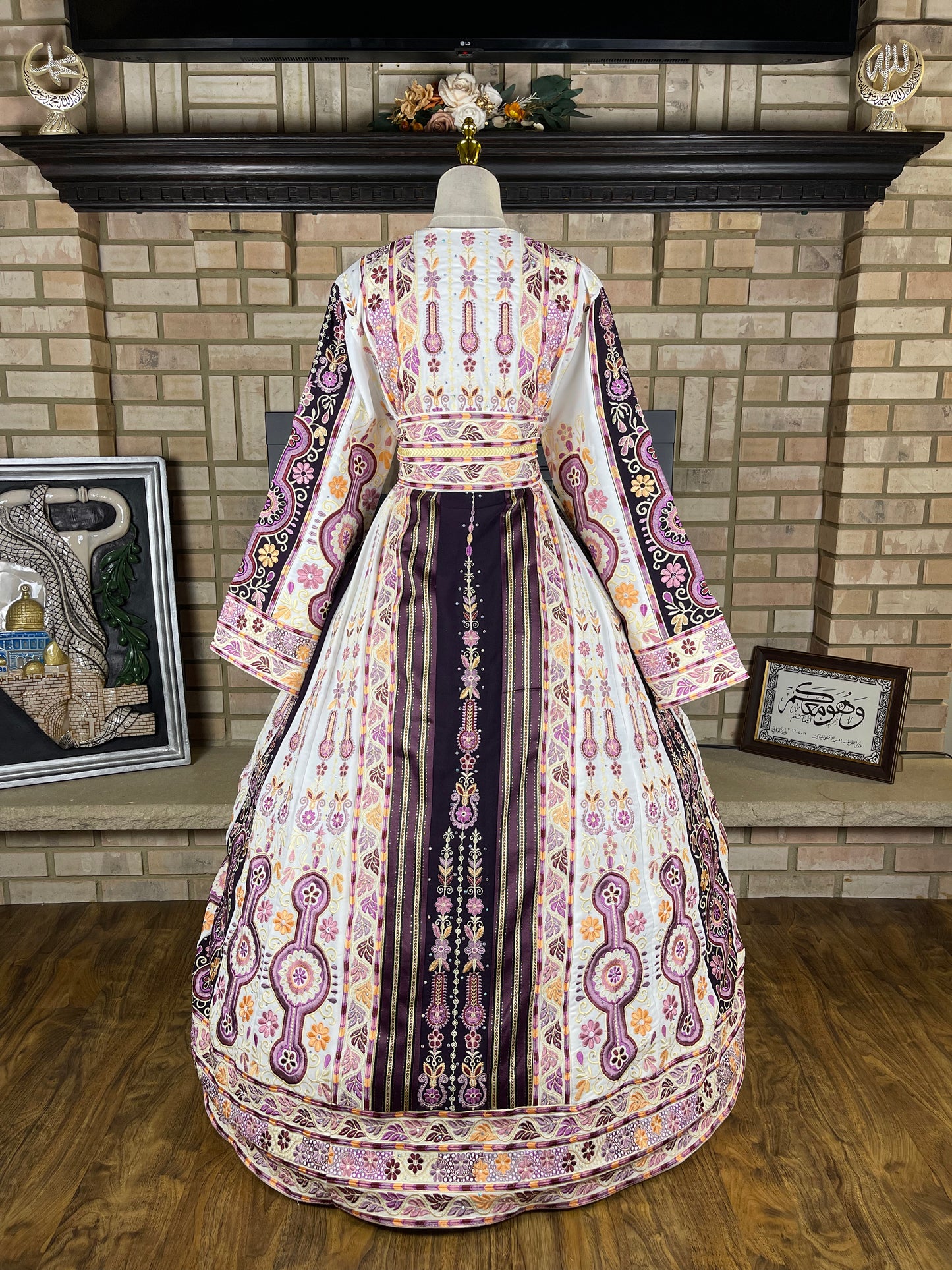 White/Purple Bridal Thobe