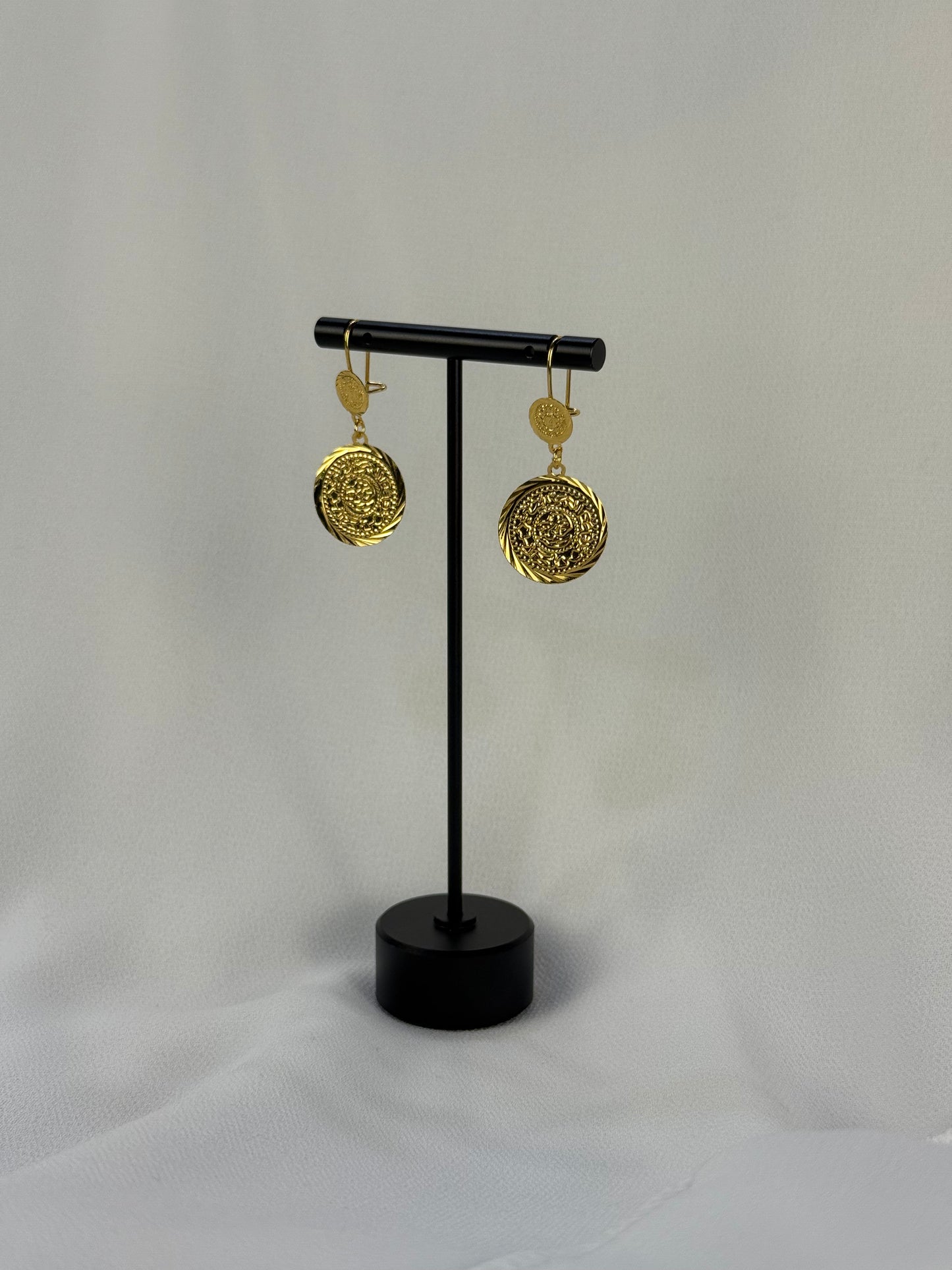 Traditional Golden Coin "Lira" Earrings