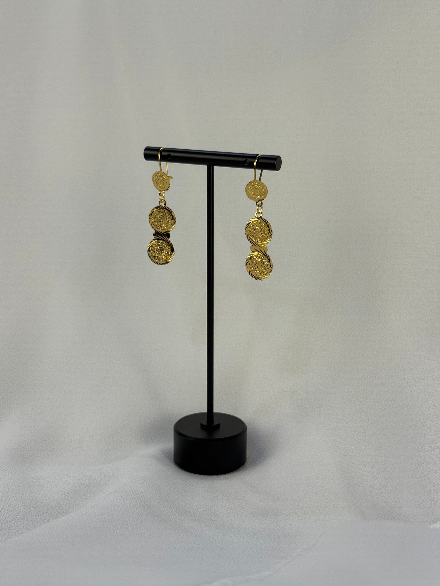 Traditional Golden Coin "Lira" Earrings